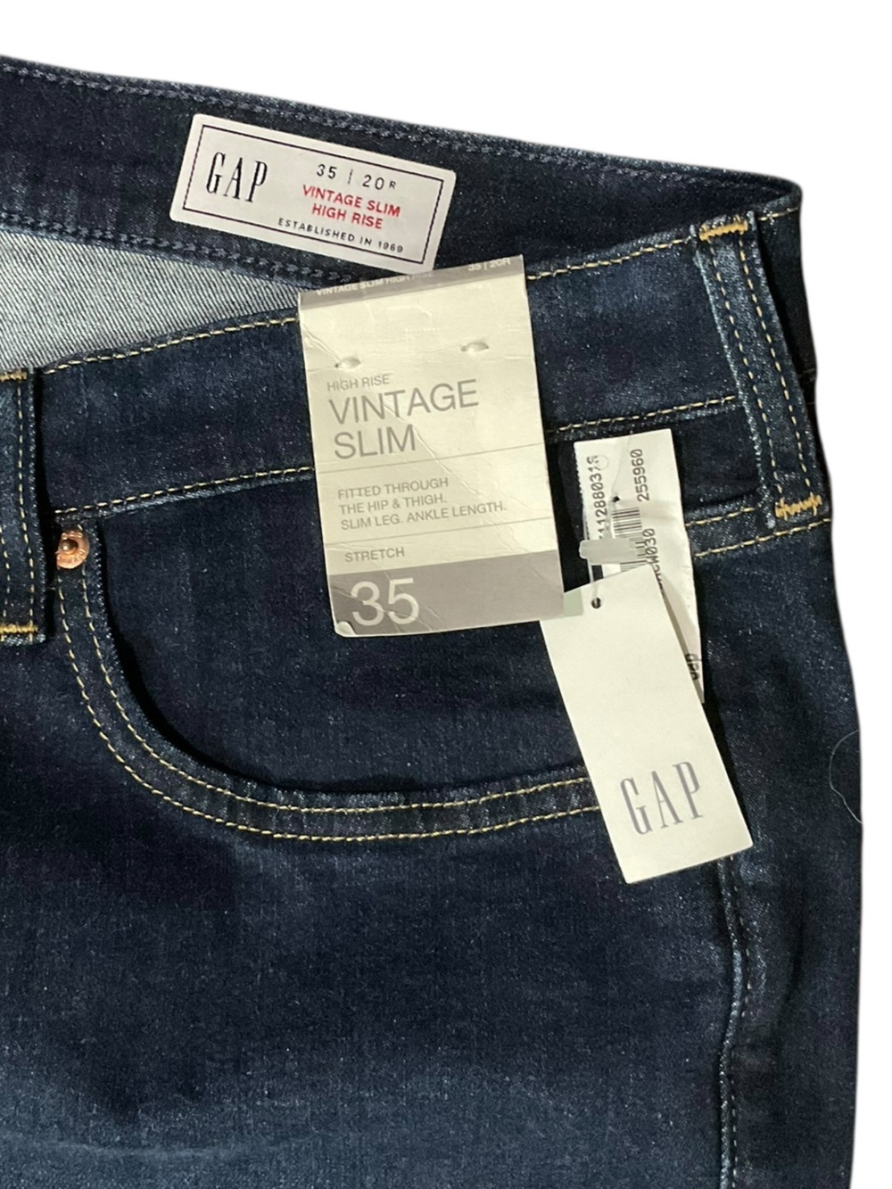Gap Vintage Slim High Rise Ankle Length Jeans Size 35 / 20 - Picture 7 of 7